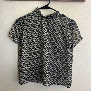 Trafaluc by Zara Yellow/Blue top S